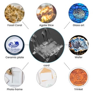 20 Chiếc Acrylic Hiển Thị Bộ Sưu Tập Nhỏ Đế Trưng Bày Để Trưng Bày Pha Lê Geodes Đá Khoáng Hóa thạch San Hô S