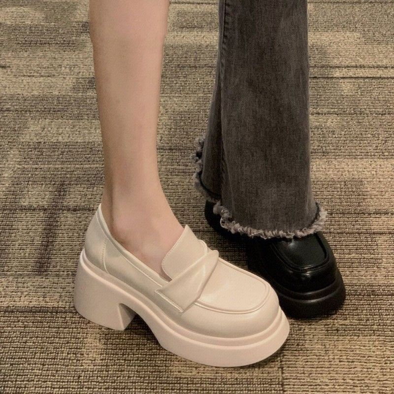 Size 35-43 Hepburn Style Black Platform Mary Jane Shoes Giày Nữ Cỡ Lớn 42 Giày Học Sinh Cao Gót Chống Trơn Trượt Korean Fashion Round Toe Lolita Shoes Beige Princess Style Doll Shoes 41 Giày Cosplay Gót Dày Thường Ngày Giày Lười Giày Khiêu Vũ Giày Đi Học