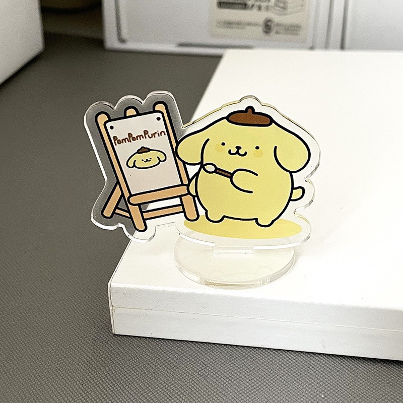 ( MUA TỪ 2 SP )Standee Mô hình mini để bàn bằng nhựa Acrylic hoạt hình Sanrio Kuromi Melody Cinnamoroll Pochacco Pompuri