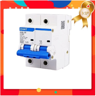 (HCM) Cầu dao an toàn MCB NXB-125, 2Pha - 80A,100A,125A dòng cắt 10kA Hãng CHINT (Hàng chính hãng xuất khẩu)