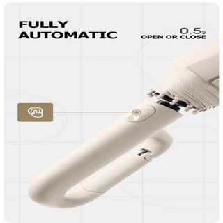 Ô gấp ngược LUMEAMP, Ô UV sọc phản quang chống gió hoàn toàn tự động, Ô dù gia cố tay cầm Carabiner