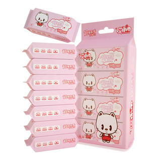 Khăn ướt mini, khăn ướt bỏ túi bịch 8 gói 64 tờ nhỏ gọn tiện lợi siêu xinh