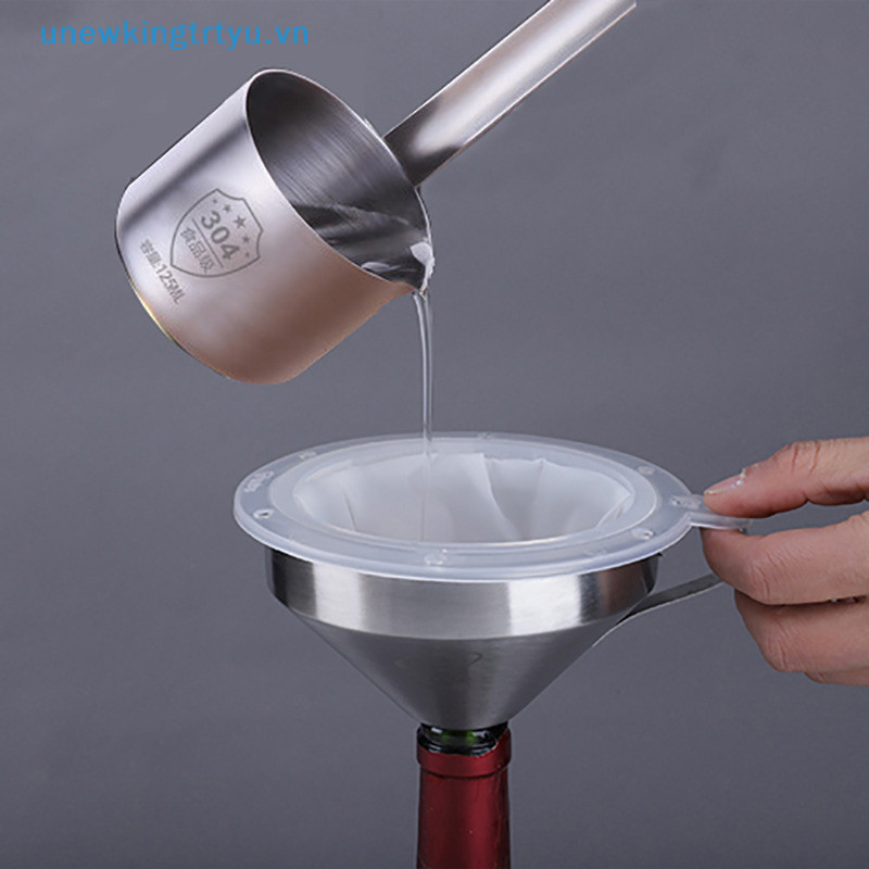 Unewtyu 100 / 120 / 200 / 300 / 400 / 450 Lưới Lọc Nylon Phễu Inox Cho Sữa Trái Cây Y Học Truyền Thống Trung Quốc Dầu Rượu Trắng VN