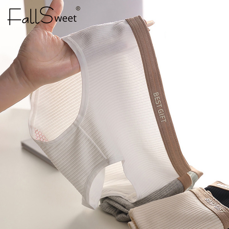 Ảnh Fallsweet Quần Lót Cotton Thời Trang Cho Nữ Giữa Eo Thoáng Khí Ren Quần Lót Plus Kích Thước Thoải Mái Đồ Lót Mông Nâng 3