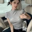Áo cộc mùa hè cách điệu hottrend thiết kế cổ lọ from dáng croptop phong cách Korean XIMIMI SP265