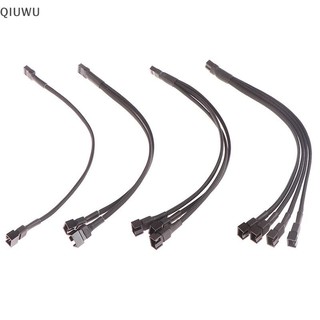 Qiuwu 1 Cáp chia quạt 4pin Cáp chuyển đổi 1 đến 1 2 3 4 Bộ chia quạt CPU máy tính Phụ kiện cáp nguồn mở rộng quạt PC.