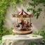 SA 2D Flat Giáng Sinh Carousels Bảng Acrylic Có Đế Trong Nhà Trang Trí Máy Tính Để Bàn Trang Trí Lễ Hội Tiệc Ngày Lễ