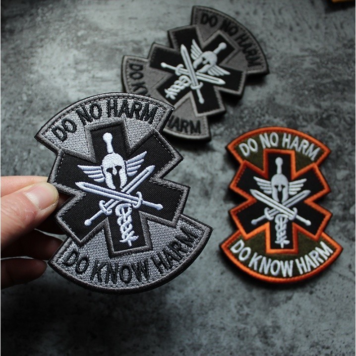 Patch phù hiệu y tế chiến trường dán quần áo_ba lô túi xách _tactical