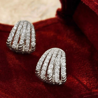 Bông tai Zircon dòng bạc S925 Trang sức thời trang đơn giản Quà tặng nữ