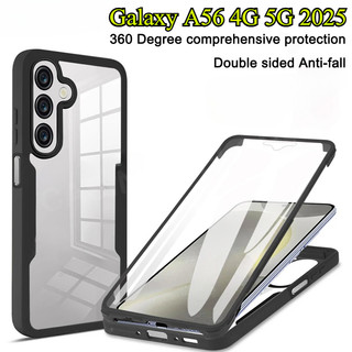 Dành Cho Galaxy A56 Galaxy A26 A36 A16 A53 A35 A55 A25 A15 A34 A54 A17 A07 LTE 4G 5G 2025 360 Ốp Điện Thoại Plus Flip Cover 360° Ốp lưng bảo vệ chống sốc bằng silicon mềm hai mặt