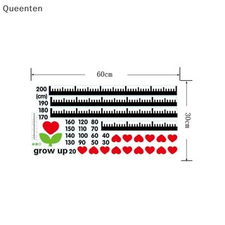 Miếng dán tường trái tim Queenten biểu đồ tăng trưởng cho bé dưới thước đo chiều cao động vật biển QT