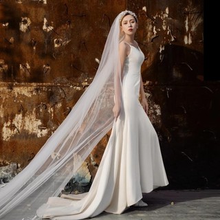 Veil cưới NICOLOO, 300cm có lược chải tóc Veil cô dâu, Ngà trắng thanh lịch 1 / 2 / 3 lớp Mũ nón cô dâu dài Phụ kiện đám cưới