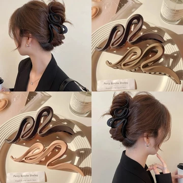 kẹp càng cua cỡ lớn Kẹp tóc kẹp càng cua hàn quốc phụ kiện tóc kẹp càng cỡ lớn kẹp tóc hàn quốc kẹp tóc càng cua kẹp phồng tóc kẹp tóc xinh Merad Frosted Wave Grab Clip 