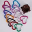Giữ Hình Trái Tim Móc Khóa Kẹp Hợp Kim Nhôm Carabiner Kẹp Lò Xo Snap Móc Giá Đỡ