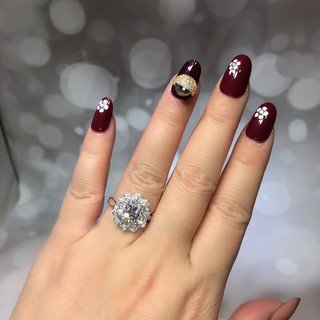 ❤ Original Hai Lớp Hoa 1 Carat Moissanite Nhẫn Nữ Trang Sức Sang Trọng