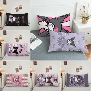 Vỏ Gối Kuromi Dễ Thương Một Mặt In Hình Chữ Nhật Polyester Vỏ Gối Phòng Ngủ Sofa Trang Trí Nhà Gối (Không Có Lõi Gối)