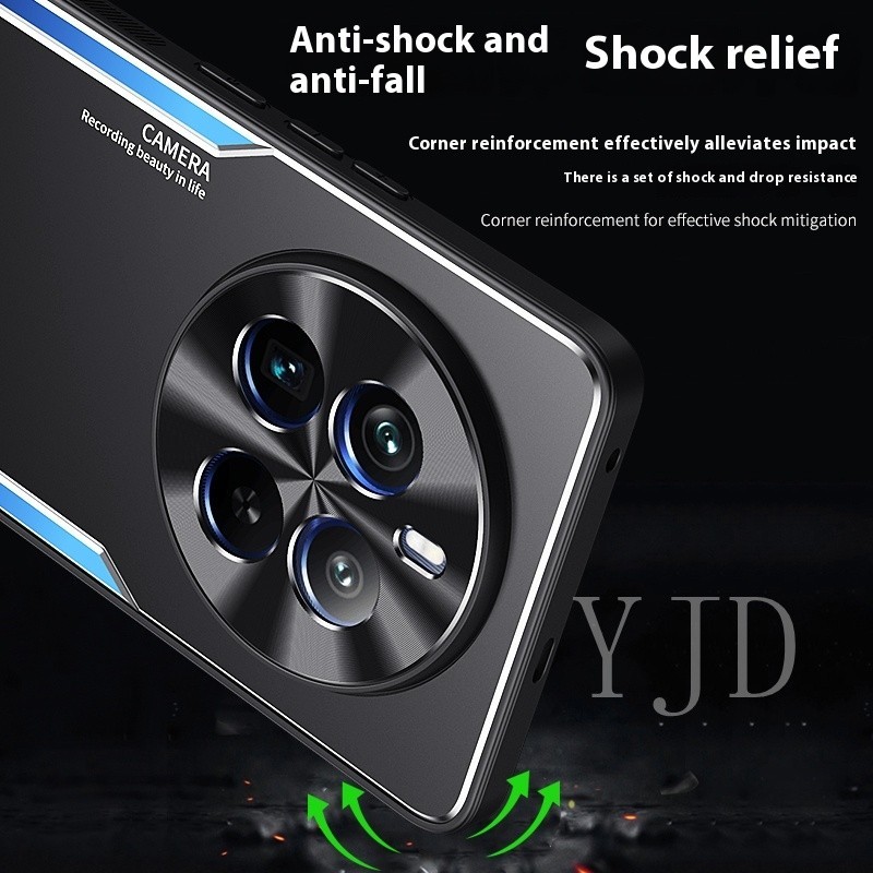 Ốp Lưng Cho Realme 12 Pro 12Pro + Kim Loại Hợp Kim Nhôm Bao Gồm Tất Cả Vỏ Điện Thoại Chống Sốc