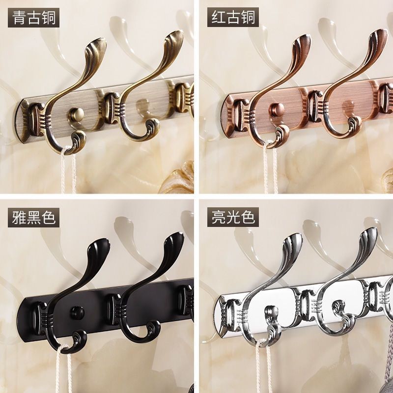 Móc treo quần áo inox treo tường không đục lỗ, phòng ngủ