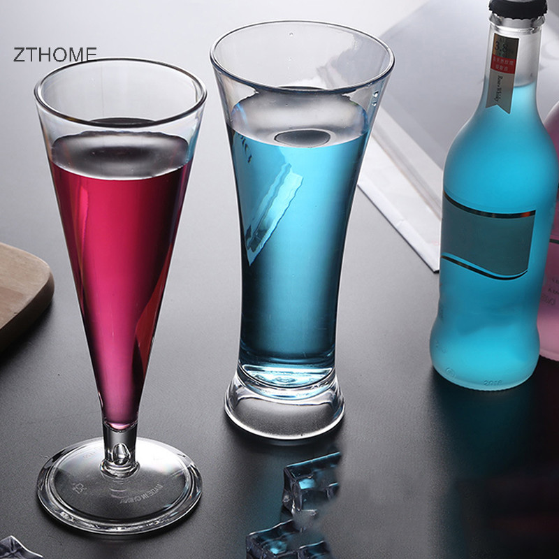Zthome Acrylic Cocktail Cup Nhà Tiệc Cưới Thanh Cốc Nước Uống Rượu Kính HOT