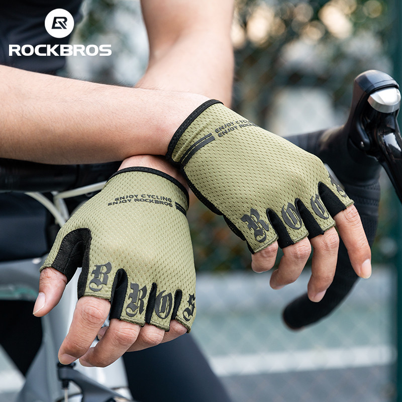 ROCKBROS Găng Tay Nửa Ngón Mùa Hè - Thoáng Khí, Chống Trơn Trượt & Giảm Shock - Phù Hợp Nam Nữ