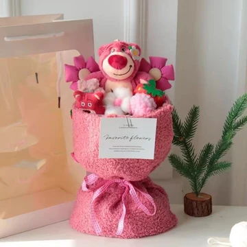 Búp Bê Búp Bê Búp Bê Dâu Gấu Bó Hoa Quà Tặng Sinh Nhật Trẻ Em Bé Gái Quà Tặng Bạn Gái Bạn Gái Quà Tặng Ngày Lễ Tình Nhân