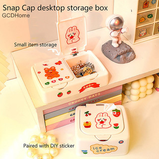 Gcdhome Hoạt Hình Bàn Tổ Chức Nút Hộp Bảo Quản Mỹ Phẩm Có Nắp Trang Sức Tổ Chức Mỹ Phẩm Hộp Trang Điểm HOT