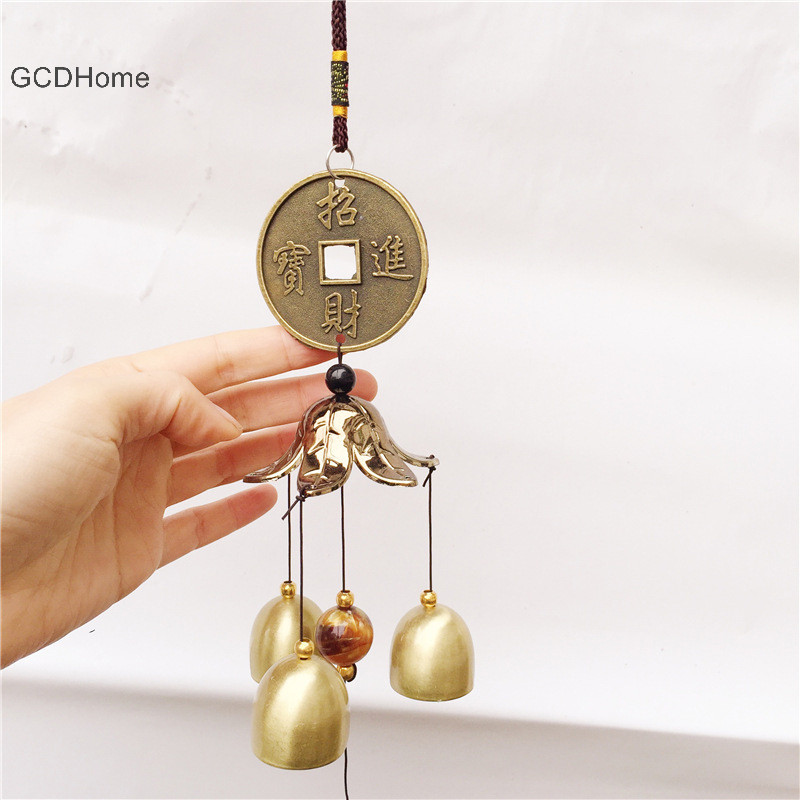 Gcdhome 1 Cổ Đồng Chuông Gió Ngoài Trời Sân Vườn Trang Trí Cuộc Sống Kim Loại Ngoài Trời Chuông Gió Trung Quốc Phương Đông May Mắn Kim Loại Trang Trí HOT