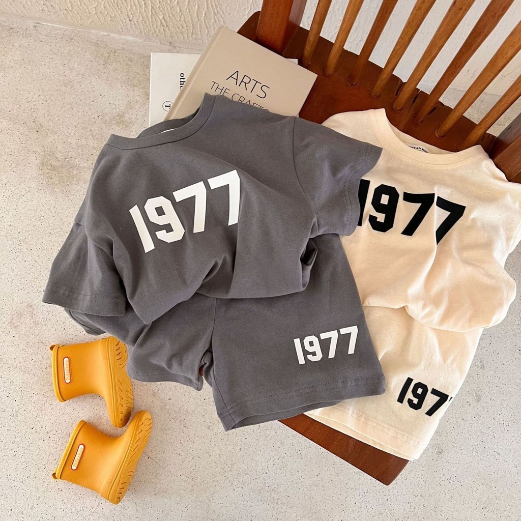 Trẻ Em Mùa Hè Phong Cách Mới Cotton Nguyên Chất In Kỹ Thuật Số Quần Short Tay Ngắn Phù Hợp Với Thời Trang Thường Ngày Hai Mảnh Phù Hợp Với 1HGG
