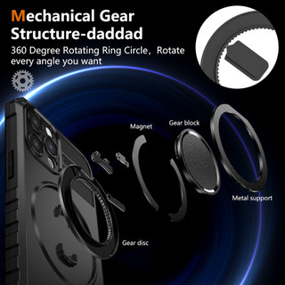 Dành Cho iphone 12 / 13 Pro Max Ốp Lưng Xoay Từ Tính Đế Mỏng Chống Sốc Quân Sự Hạng Nặng Chống Rơi Toàn Thân Vỏ Bảo Vệ