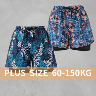 [Plus Size] 150KG Nam Hai Lớp Lót Bơi Rời Oversize In Nhanh Khô Boxer Bơi