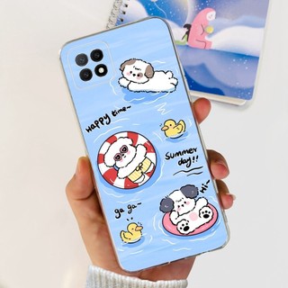 Vỏ Mềm Cho OPPO A73 5G Ốp điện thoại CPH2161 Gấu Trúc Đáng Yêu Phi Hành Gia Silicon Trong Suốt TPU Mỏng Ốp điện thoại Cho OPPO A53 A72 5G Ốp điện thoại