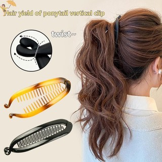 [Gou] Móng Vuốt Tóc Hình Cá Thời Trang Màu Trơn Đơn Giản Chuối Kẹp Tóc Dành Cho Nữ Bé Gái Sóng Lược Kẹp Tóc Kẹp Bím Kẹp VN