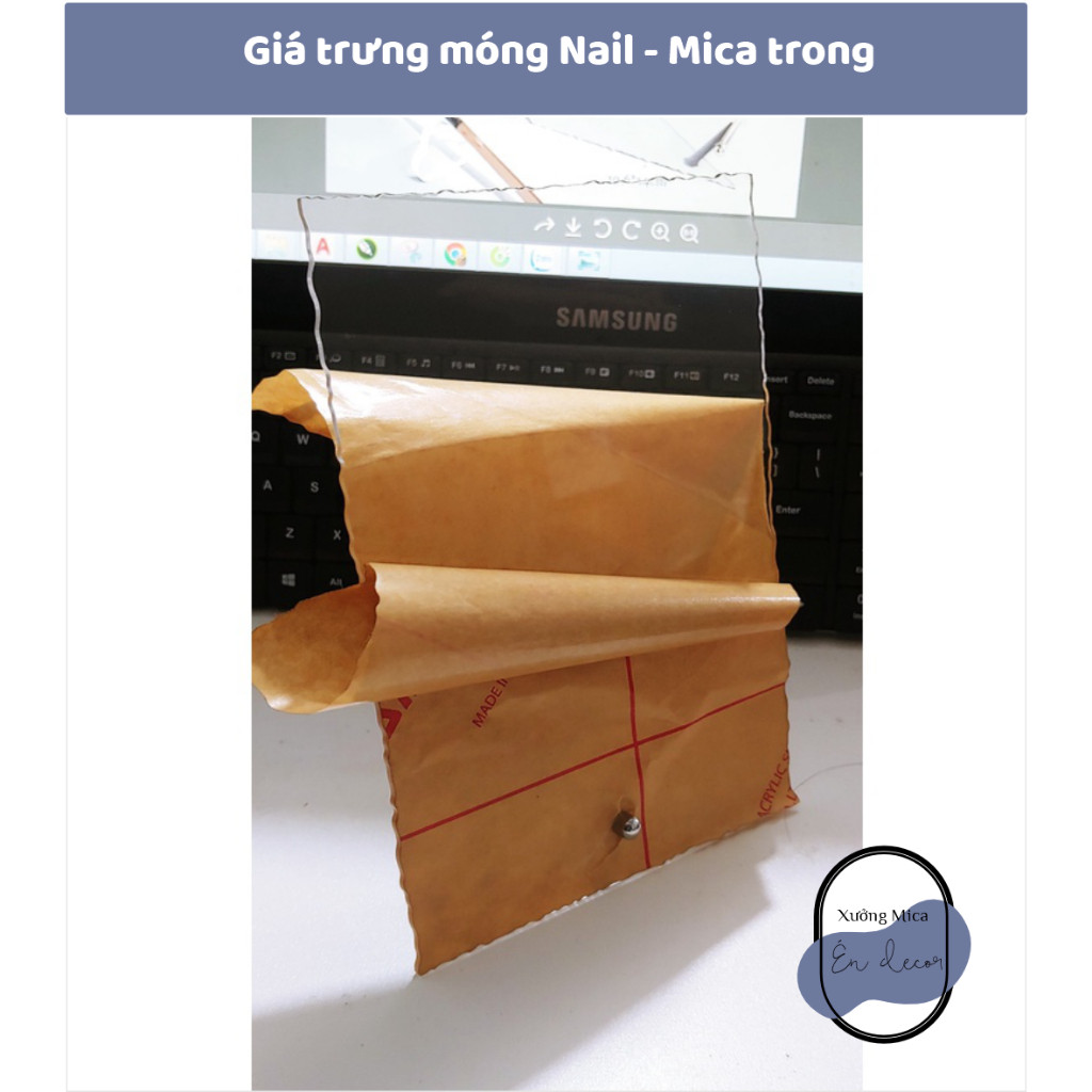 Khung trưng móng mẫu - Kệ Bảng Mica Phụ kiện nail- Sango