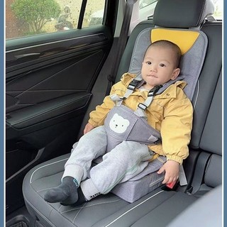 Ghế ô tô di động cho trẻ em 0-12 tuổi, đệm bông êm ái, màu xám/xanh lá, kích thước nhỏ/lớn, an toàn 3C
