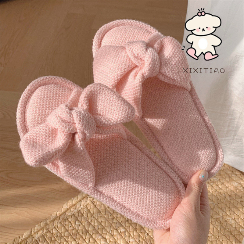 Trang chủ Đế Mềm Sinh Viên Nữ Hàn Quốc Phong Cách Đơn Giản Giày Sàn Mới Bốn Mùa Đa Năng Màu Nơ Lanh Dép * - & *