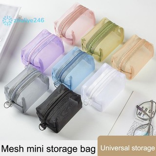 < zhuliye246 > Túi đựng mỹ phẩm lưới Túi đựng son môi Ví đựng tiền xu Hộp đựng tai nghe Người tổ chức Cáp dữ liệu Thẻ ID Lưu trữ thẻ ngân hàng