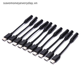 [Savemoneyeveryday] Bộ chuyển đổi cáp tai nghe Type-C sang 3,5 mm Type C Nam sang 3,5 giắc cắm âm thanh AUX [vn]