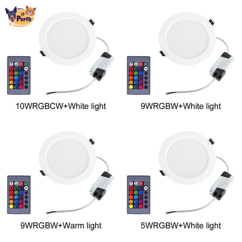 Đèn trần âm trần RGB LED Panel, Đèn trần tròn đổi màu có điều khiển