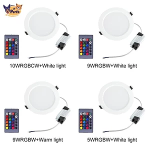 Đèn trần âm trần RGB LED Panel, Đèn trần tròn đổi màu có điều khiển