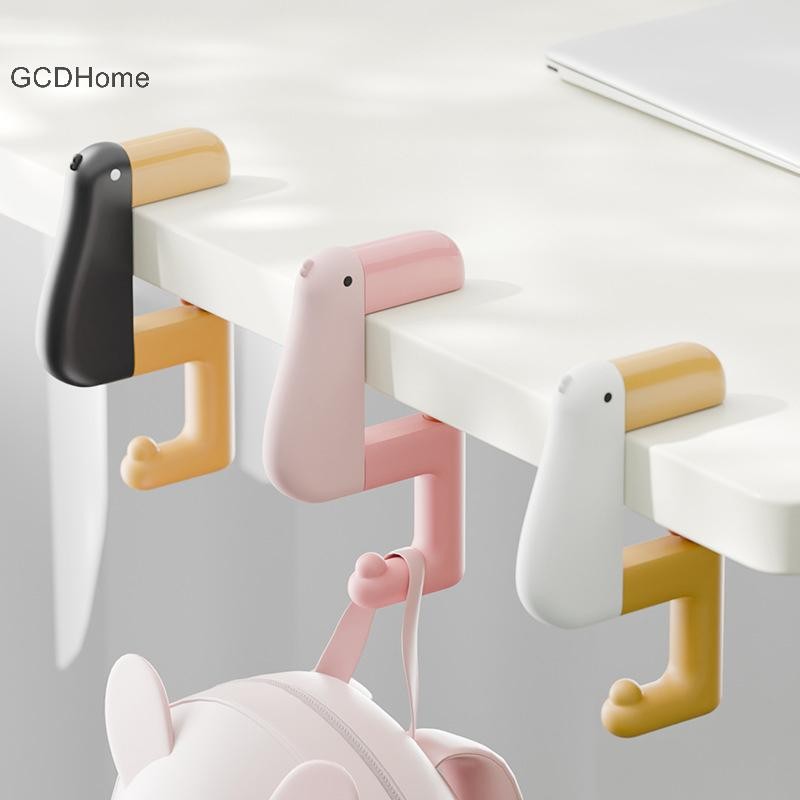 Gcdhome Hoạt Hình Dễ Thương Vịt Treo Tường Móc Treo Có Thể Gập Lại Đứng Ba Lô Móc HOT