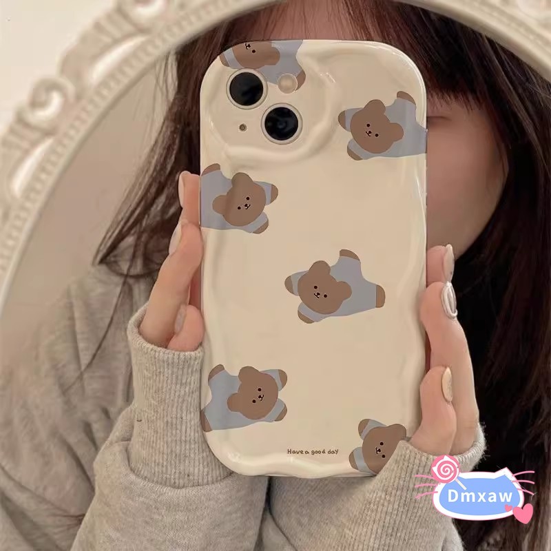 Ốp Điện Thoại Gấu Nằm Cho Realme GT6 GT 6T GT3 GT2 GT Neo 6 5 240W 3T 2T 2 Note 60 50 Q5 Q5i Q3 Q3i Q3T Q3S Pro Q2 Q X7 X 5G 4G Vỏ Silicon TPU Ống Kính Máy Ảnh Vỏ bảo vệ