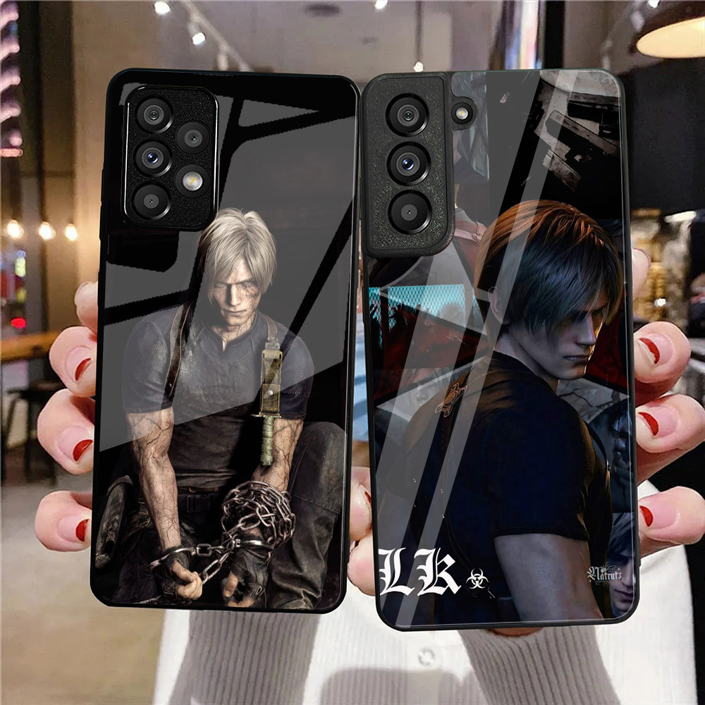 Ốp Điện Thoại Kính Cường Lực Resident Evil Leon Kennedy Cho Samsung Galaxy A10 A14 A16 A25 A35 A22 4G A32 A33 A34 A40 A42 A52 A53 A54 A55 A70 A71 A72 A73 5G