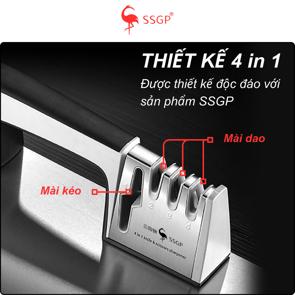 Dụng cụ mài dao kéo đa năng Warship 4 trong 1 SSGP máy mài dao kéo đa năng mài dao kéo SS01903