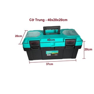 Hộp đựng dụng cụ, thùng đựng đồ nghề đa năng GOFUTHER kích thước 14-19inch chất liệu nhựa PP cứng cáp, chịu lực tốt