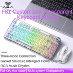 2024 Hàng Mới Về!Bàn phím cơ RGB trong suốt ba chế độ Bluetooth AULA F81 2.4G Tùy chỉnh 75% với trò chơi trao đổi nóng Văn phòng Thể thao điện tử — ảnh 8