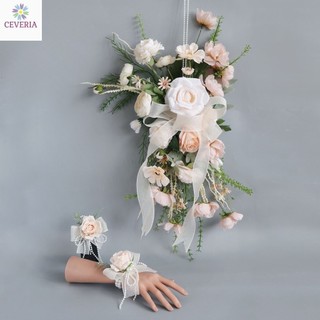 Bó hoa cưới màu pastel dành cho cô dâu chụp ảnh kiểu dáng mới lạ