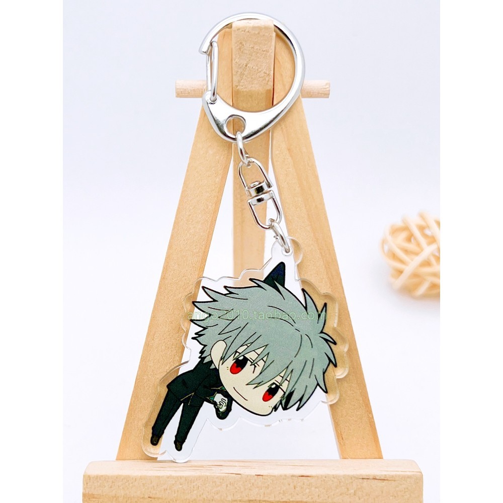 Phụ kiện mua 2 tặng 1 ~ Móc khóa acrylic EVA Neon Genesis Evangelion Asuka Ayanami Rei Nagisa Kaoru treo mặt dây chuyền