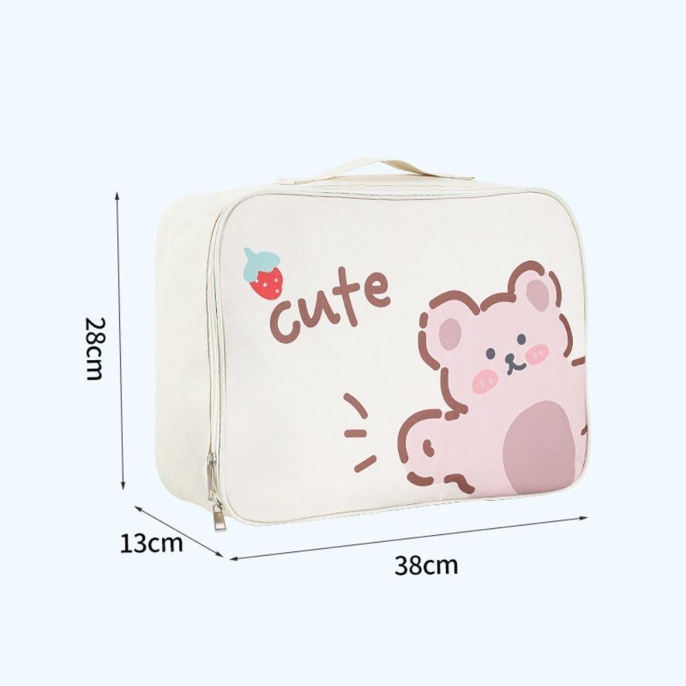 Túi xách ăn trưa WOAY, Túi du lịch PU dung tích lớn, Túi Duffel hành lý di động in hình hoạt hình bền bỉ dành cho sinh viên