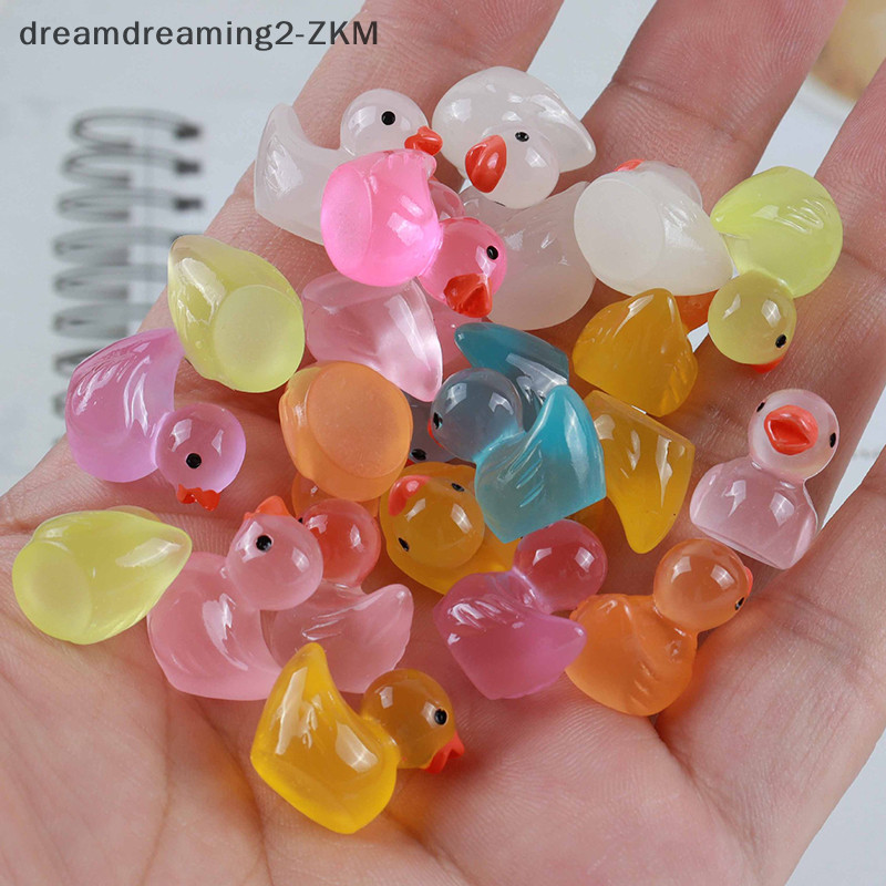[dreamdreaming] Bộ 50 Tượng Nhỏ Vịt Nhựa Đồ Trang Trí Nhỏ Dễ Thương Dạ Quang Vịt Vườn Cảnh Quan Cây Thủ Công Trang Trí [zkm]