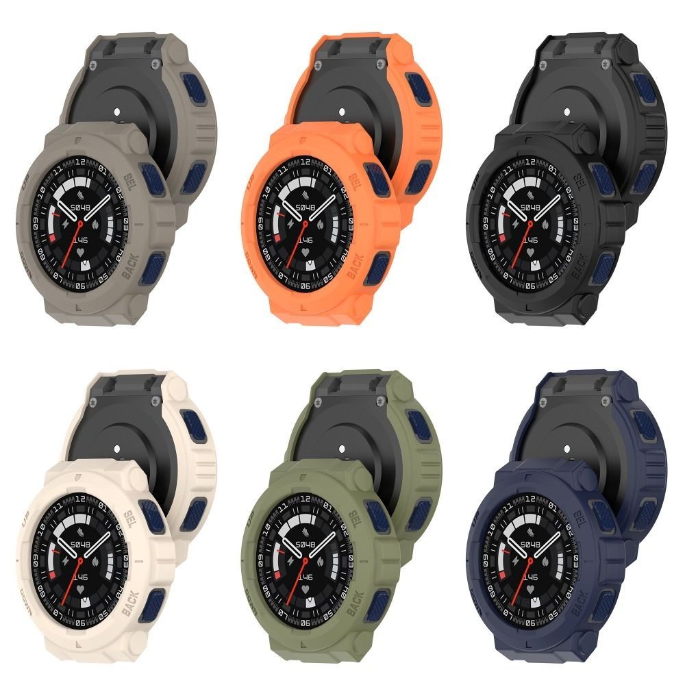 Amazfit ActiveEdge Silicone Mềm TPU Rỗng Vỏ Khung Đồng Hồ Dành Cho Amazfit Active Edge (A2212) Chống Sốc Chống Vân Tay Đồng Hồ Bảo Vệ Màn Hình